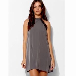 Urban Outfitters Honey Punch Eyelash Lace Halter Dress in Grey - S